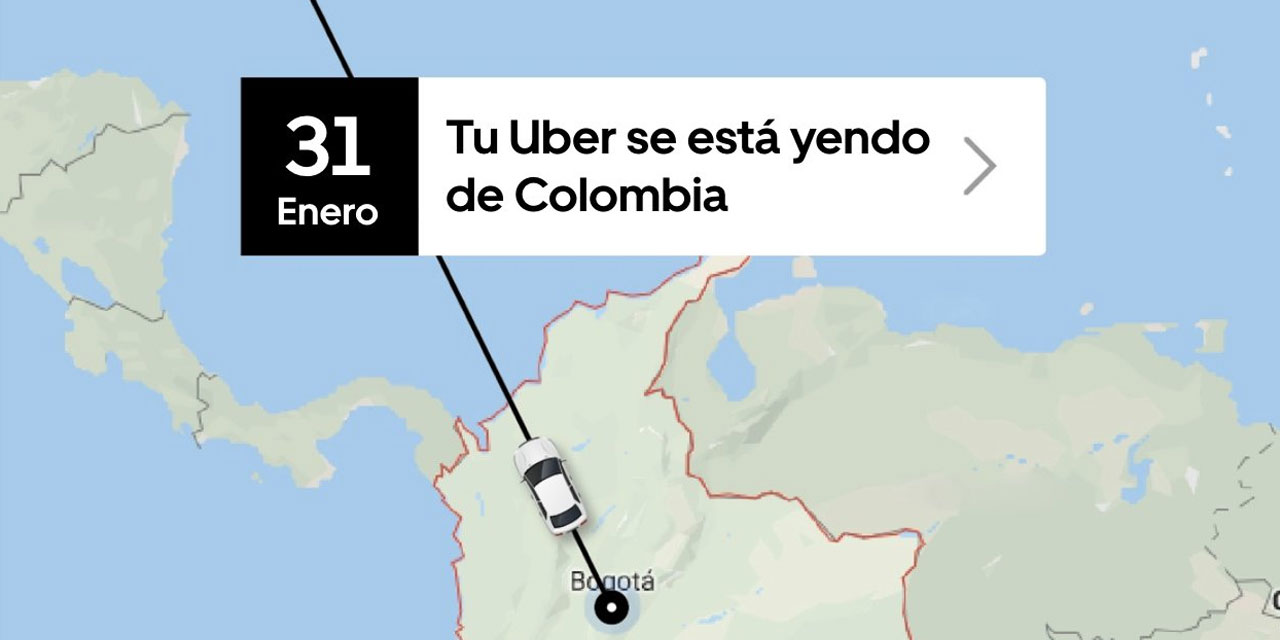 Uber to suspend services in Colombia on February 1