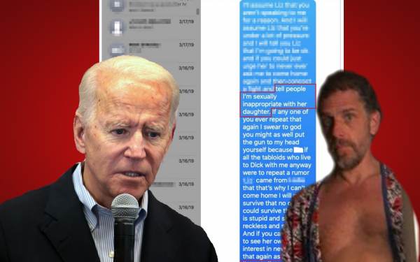 Text messages show VP Biden and his wife colluded to suppress ‘Hunter’s actions with a certain minor’