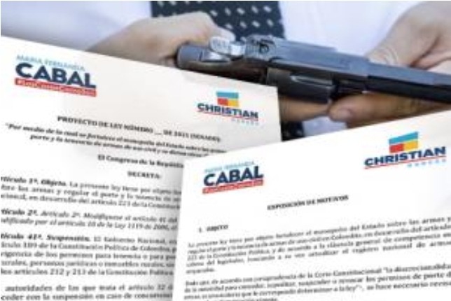 Proyecto de ley que busca nueva regulación al porte legal de armas en Colombia hará curso en legislatura 2021-2022 del Congreso