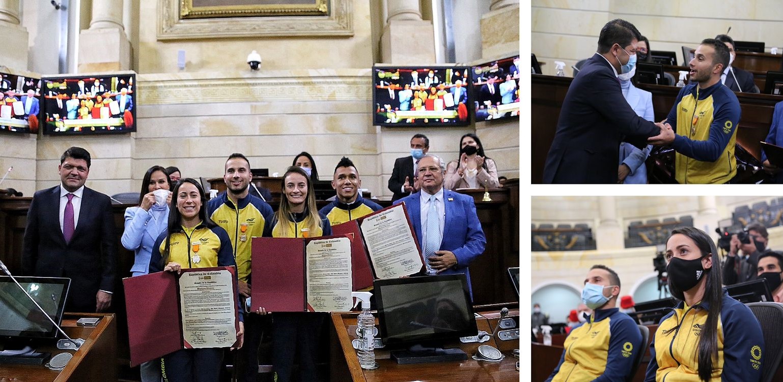 Presidente del Senado condecoró a medallistas Olímpicos